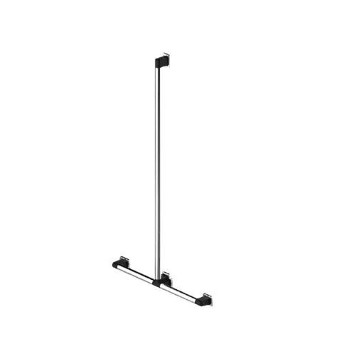Main courante de douche en T Rugao en acier inoxydable AKW 12014GR-LS photo du produit