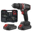 Perceuse-visseuse 18 V DD18-60Z2+ 60 Nm + 2 batteries 2 Ah + 1 chargeur + coffret 75 outils HANGER 400120 photo du produit