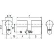 Cylindre aveugle TITALIUM 40mm - ABUS - BZ Ti 40mm pas cher Secondaire 1 S