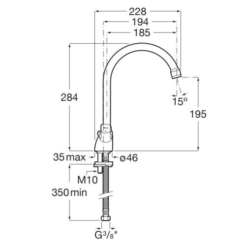 Mélangeur évier BRAVA monotrou à bec mobile - ROCA - A5A848EC0F pas cher Secondaire 2 L
