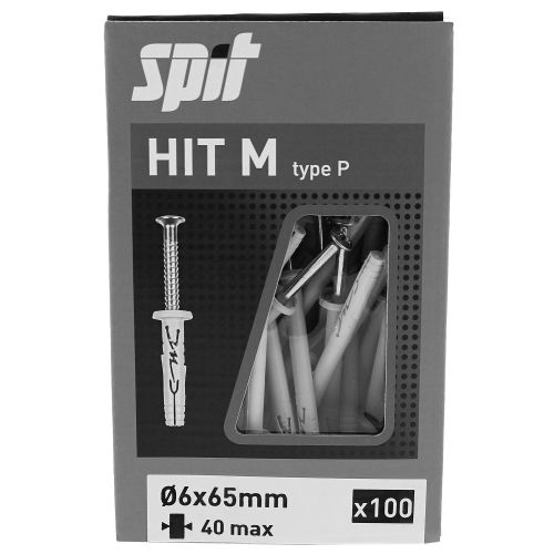 Cheville &agrave; frapper HIT M 6x30 bidon de 1000 - SPIT - 055704 pas cher Secondaire 15 L