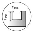 Platoir acier dentelé 280x115mm U 7x7 - MEJIX - 180250 pas cher Secondaire 1 S