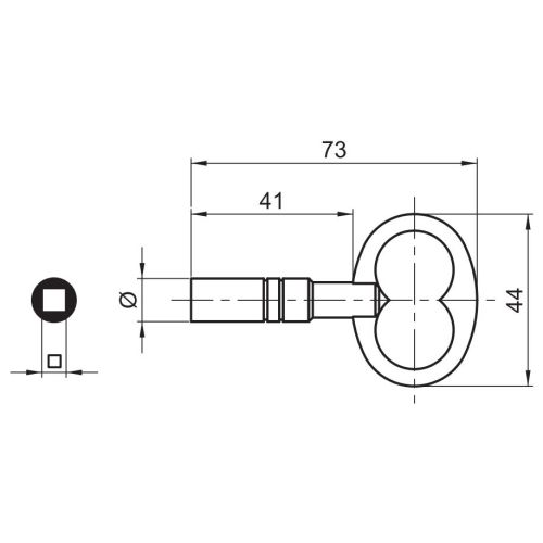 CLE CARRE FEMELLE 5MM ACIERClé carré femelle 5mm acier - ROBERT COUILLET - 54.405 pas cher Secondaire 1 L