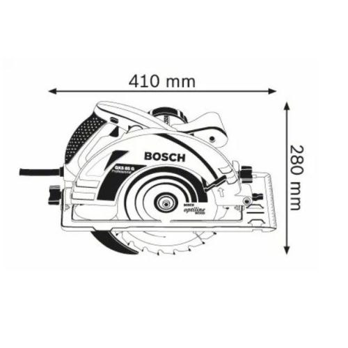 Scie circulaire 2200W GKS 85 G Professional + coffret L-BOXX - BOSCH - 060157A901 pas cher Secondaire 1 L