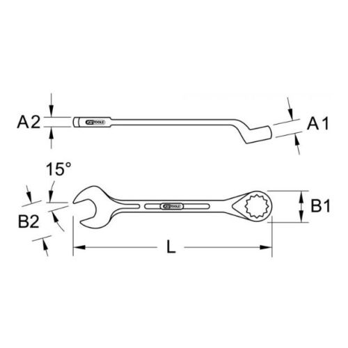 Clé mixte coudée Bronzeplus 10 mm 148 mm KS TOOLS 963.7359 photo du produit Secondaire 1 L