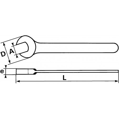 Clé à simple fourche puissante de 24mm - SAM OUTILLAGE - 69-24 pas cher Secondaire 1 L