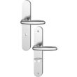 Ensemble sur plaques aluminium VERONA &agrave; condamnation finition F1 aspect argent - HOPPE - 758098 pas cher