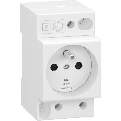 Prise de courant RESI9 2P+T 250 V 16 A SCHNEIDER ELECTRIC R9PCS616 photo du produit Principale L