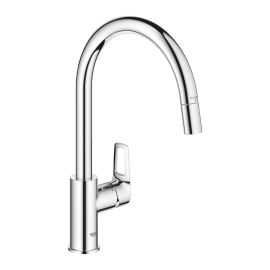 Mitigeur évier BAULOOP Grohe bec haut avec douchette extractible - 30543000 pas cher Principale M