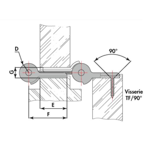Paire charni&egrave;res double action LIOBEX compact acier naturel GROOM GR128100 photo du produit Secondaire 2 L