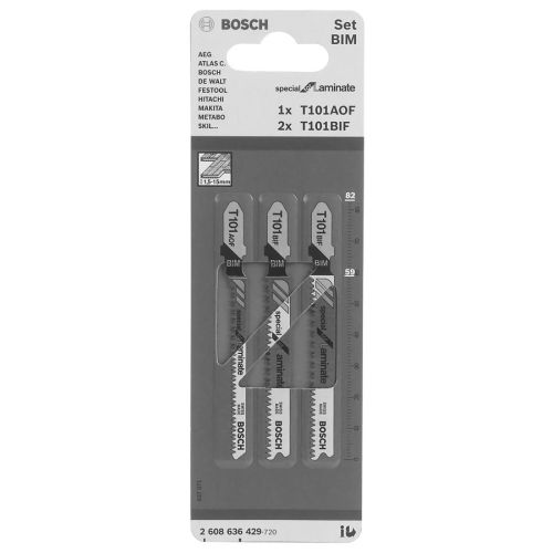 Kit de 3 lames de scie sauteuse Laminatee - BOSCH - 2608636429 pas cher Secondaire 1 L