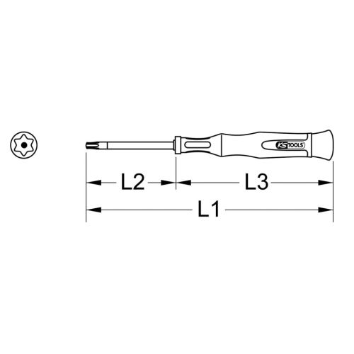 Tournevis électronique Torx plus percé IPR4 145 mm KS TOOLS 500.7809 photo du produit Secondaire 1 L