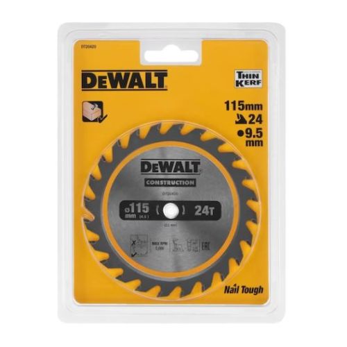 Lame de scie circulaire sans fil 24 dents 115 x 9,5 mm DEWALT DT20420-QZ photo du produit Secondaire 3 L