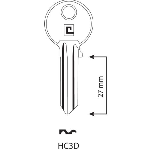 Ébauches de clé type ISEO HC3D photo du produit Secondaire 1 L