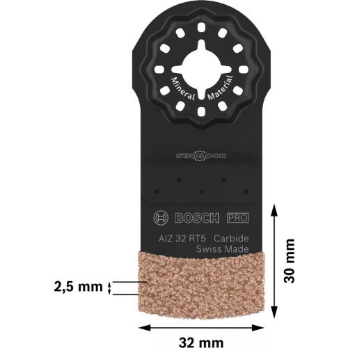 Lame de scie oscillante Starlock Pro AIZ 32 RT5 concrétion carbure abrasifs/jointsBOSCH 2608669122 photo du produit Secondaire 1 L