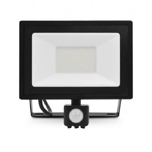 Projecteur LED LUMOS SLIM plat 50 W noir avec détecteur 4000 K MIIDEX LIGHTING 80332 photo du produit Secondaire 1 L