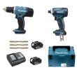 Pack Perceuse visseuse 18V DDF453 + visseuse à chocs 18V DTD146 + 2 batteries 3Ah + chargeur + coffret MAKPAC - MAKITA - DLX2022SJ3 pas cher