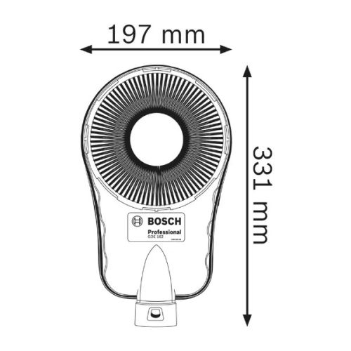 Syst&egrave;me d'aspiration GDE 162 pour les per&ccedil;ages avec couronnes-tr&eacute;pans diam&egrave;tre maxi 162 mm BOSCH 1600A001G8 photo du produit Secondaire 1 L