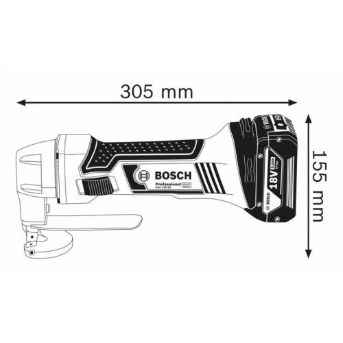 Cisaille à tôle sans fil GSC 18V-16 18 V (sans batterie ni chargeur) en boite carton - BOSCH - 0601926200 pas cher Secondaire 1 L