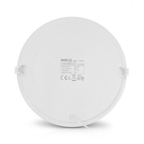 Plafonnier LED SLIMY blanc D300 mm 24 W 4000 K - MIIDEX LIGHTING - 77671 photo du produit Secondaire 1 L