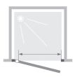 Porte pivotante SMART DESIGN P 70 cm chromé H200 KINEDO PA90200CTNE photo du produit Secondaire 2 S