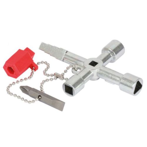 Clé universelle pour armoire électique chaîne courte KS TOOLS 130.1020 photo du produit Principale L