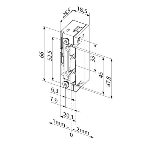 Gâche électrique 148 CSI Profix 2 10 - 24 V EFF EFF 148.13------A71 photo du produit Secondaire 1 L