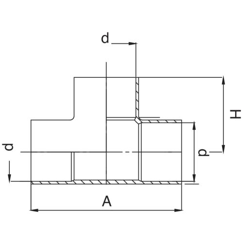 Raccord T&eacute; F/F/F &agrave; souder en cuivre - FRABO - RR5130036036036 pas cher Secondaire 1 L
