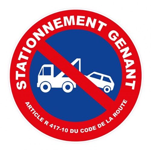 Panneau d&eacute;fense de stationner fourri&egrave;re 300mm - NOVAP - 4062402 pas cher