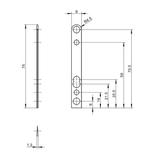 Entretoise inclinaison 6+ et rotation OB couleur brun - FERCO - E-16244-06-0-5 pas cher Principale L