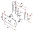 Kit support carré 10 mm avec flasque pour tête composite CHERUBINI A4506_0566 photo du produit