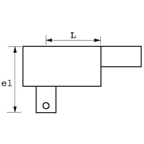 Embout rectangulaire 9x12mm double carré 1/4'' réversible - SAM OUTILLAGE - DC0-J pas cher Secondaire 1 L