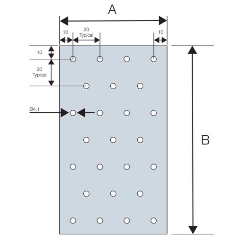Plaque perforée NP photo du produit Secondaire 3 L