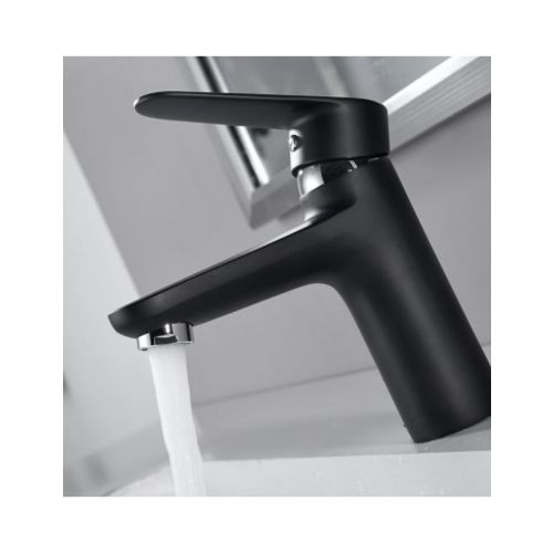 Mitigeur de lavabo Hudor CEPHISE noir brillant - 3 701 394 911 268 photo du produit Secondaire 4 L