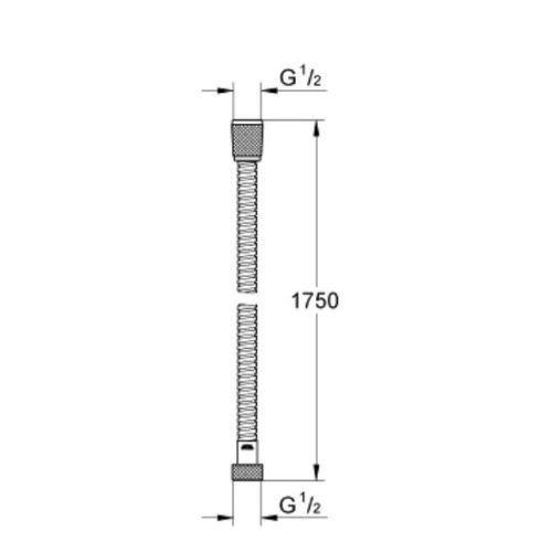 Flexible de douche RELEXAFLEX METAL en métal 1,75 m - GROHE PROFESSIONAL - 28139001 pas cher Secondaire 1 L