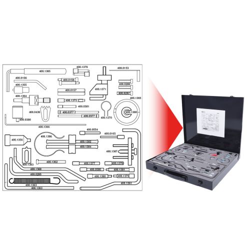 Jeu d'outils de calage PSA (EW 16V 2,5/2,7/2,8) KS TOOLS 400.1350 photo du produit Secondaire 1 L