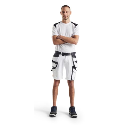 Short peintre stretch 4D avec poches flottantes Blanc/Gris foncé T40 - BLAKLÄDER - 108816451098C46 pas cher Secondaire 4 L