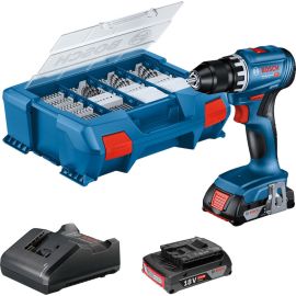 Perceuse-visseuse 18V GSR 18V-45 avec accessoires + 2 batteries 2Ah + chargeur + coffret L-CASE PICK & CLICK - BOSCH - 06019K3205 pas cher Principale M