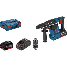 Perforateur SDS-Plus 18V Bosch GBH 18V-26 F Professional + 2 batteries 5 Ah + chargeur rapide + coffret L-BOXX - 0611910007 photo du produit Principale M