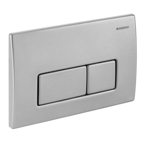 Plaque de déclenchement double touche KAPPA 50 inox brossé - GEBERIT - 115.258.00.1 pas cher Principale L