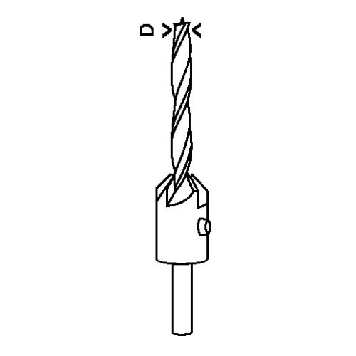 Mèche hélicoïdale avec fraise à lamer diamètre 4mm longueur 70mm - BOSCH - 2608596391 pas cher Secondaire 1 L