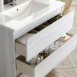 Ensemble meuble de salle de bain 70cm simple vasque + colonne de rangement hibernian (bois blanchi) BALEA - COSYNEO - INGBALEA70COLHIB pas cher Secondaire 2 S