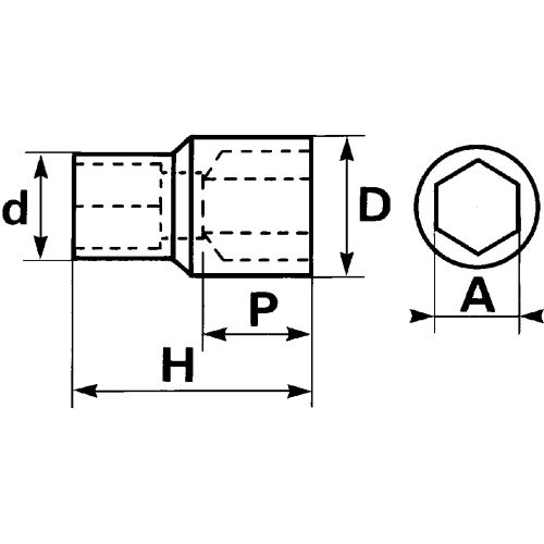 Douille 1/4'' courtes 6 pans 14mm - SAM OUTILLAGE - RA-14 pas cher Secondaire 1 L