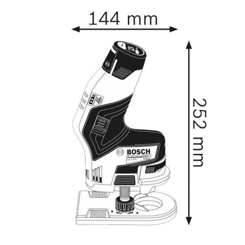 Affleureuse 12V GKF 12V-8 Professional (sans batterie ni chargeur) en boîte en carton - BOSCH - 06016B0002 pas cher Secondaire 1 L