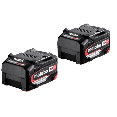 Pack 2 batteries Metabo LI-POWER 18 V 5.2 Ah photo du produit