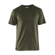 T-shirt coton vert armée lot de 5 TL - BLÅKLÄDER - 362510424600L pas cher