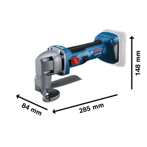 Cisaille à tôle 18 V GSC 18V-16 E (sans batterie ni chargeur) en boite carton BOSCH 0601926300 photo du produit Secondaire 1 L