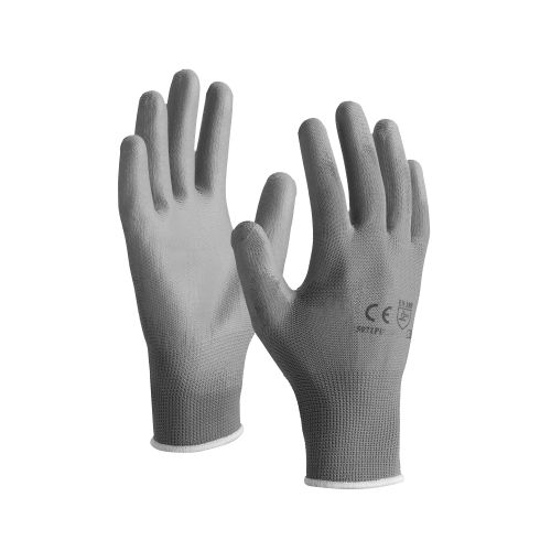 Gants tricotés polyester enduction polyuréthane gris T9 - 5071PUXL pas cher