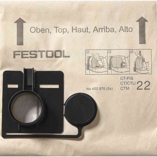 Sac filtre pour aspirateur FIS-CT 22 de 20 pièces - FESTOOL - 494631 pas cher Principale L