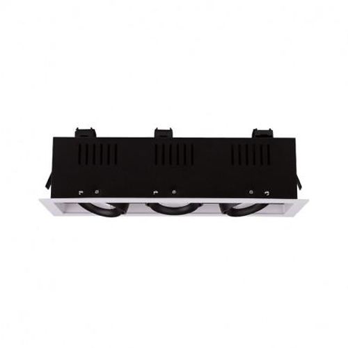 Spot CARDAN CADRA LED blanc orientable 3 × 10 W 3000 K 3 × 900 Lm MIIDEX LIGHTING 76349 photo du produit Secondaire 3 L